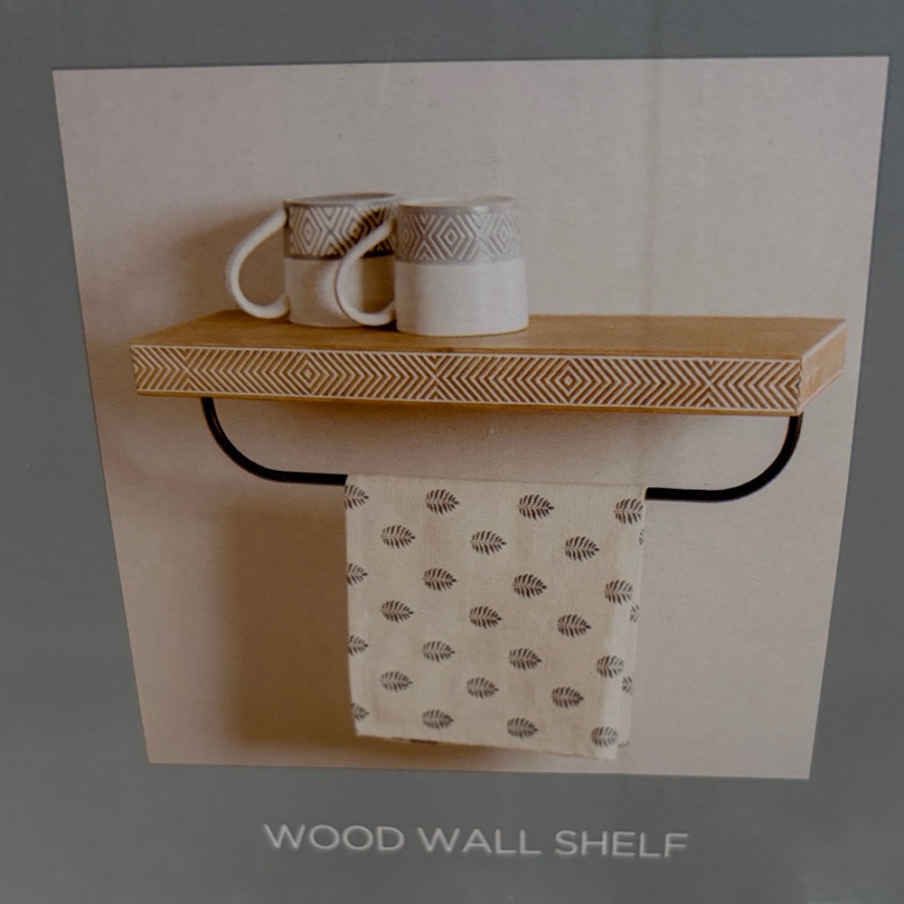 Set of 2 - Kirkland's Home Wood Wall Shelf - Picture 2 of 7